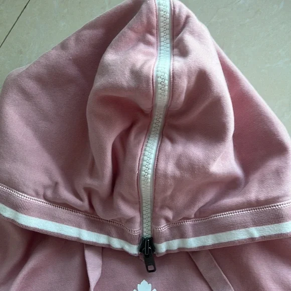 Like New Dolce & Gabbana Cotton Sweatshirt with Hood- Varsity Pink & White - Picture 7 of 13